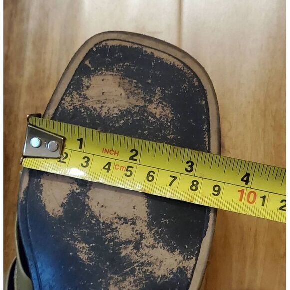 BALLY Camo Green leather slippers 7. Designer. Woven. Comfy. Stylish - Picture 6 of 12